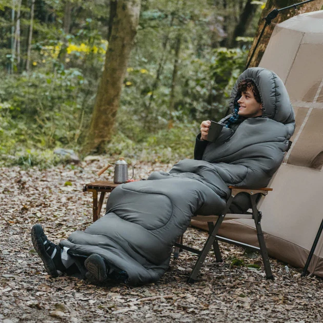 Спальний мішок з капюшоном Naturehike Clear Sky CNK2450WS042. Сірий
