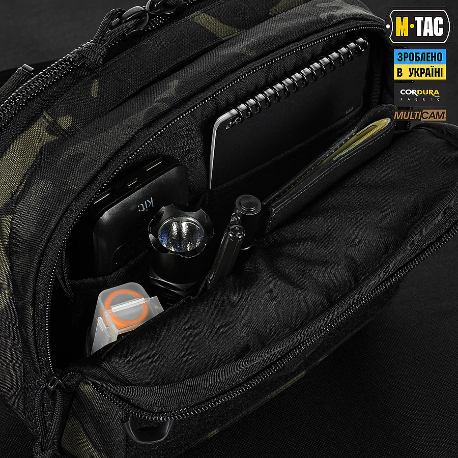 Сумка через плече M-Tac EDC Bag Elite. Мультикам чорний