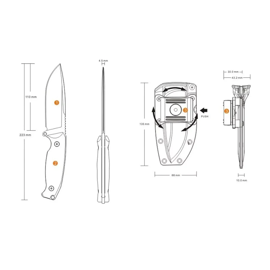 Нож Ruike Jager F118-B Black