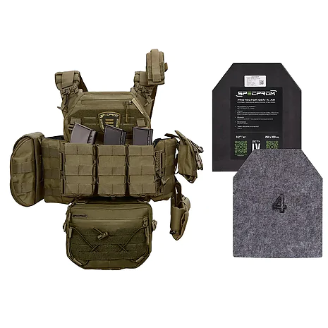 Бронежилет 4 класса Warmor gen. 3 Max. Олива. Вес 8,5 кг.