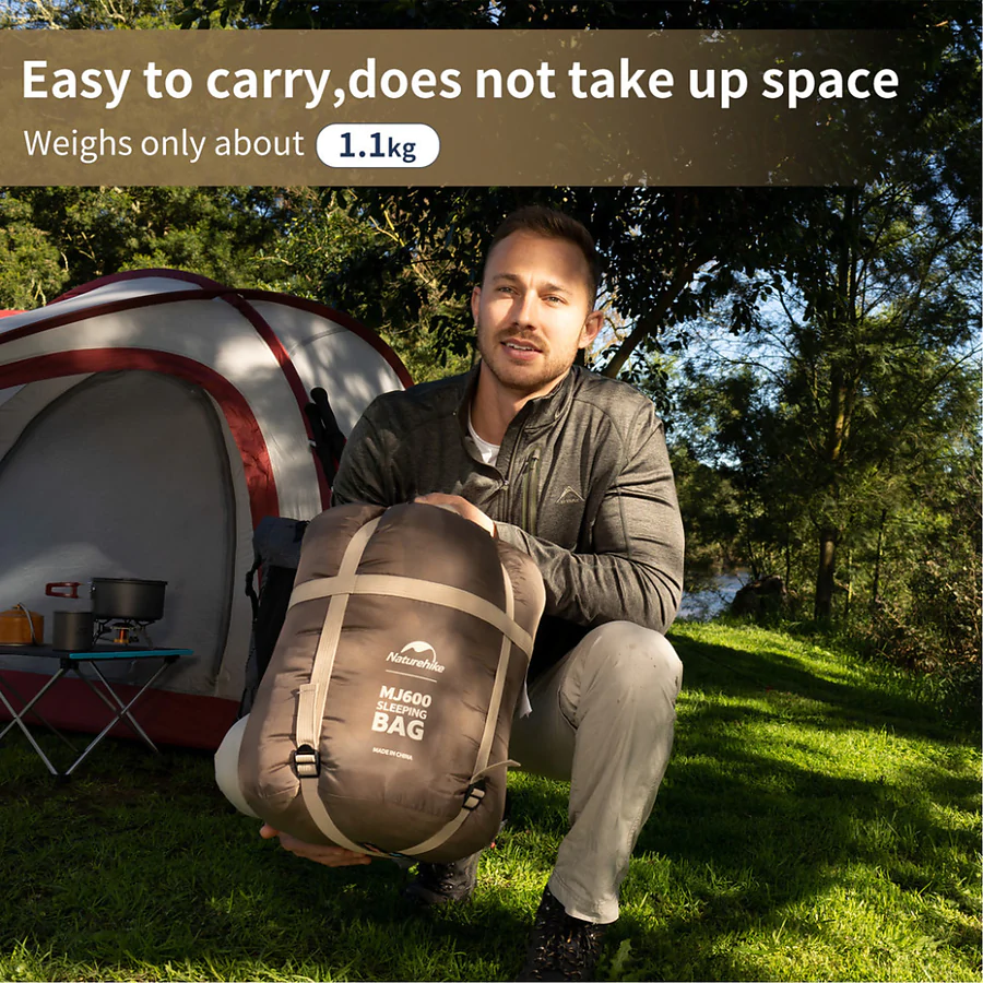 Спальний мішок Naturehike MJ 600 CNK2300SD014. Коричневий