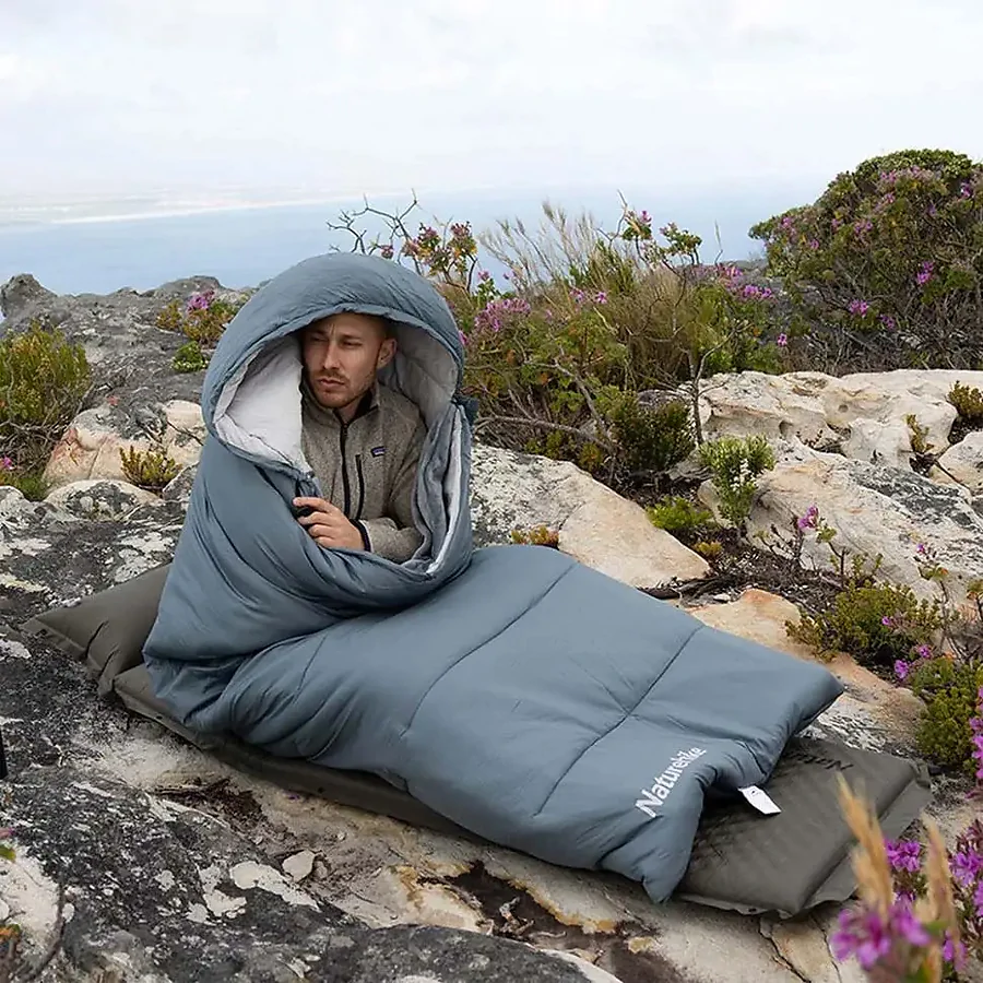 Спальный мешок с подогревом Naturehike BE400 CNK2300SD021 правый. Серый