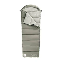Спальний мішок з каптуром і мішком Naturehike M400 CNK2350WS023 правий. Зелений