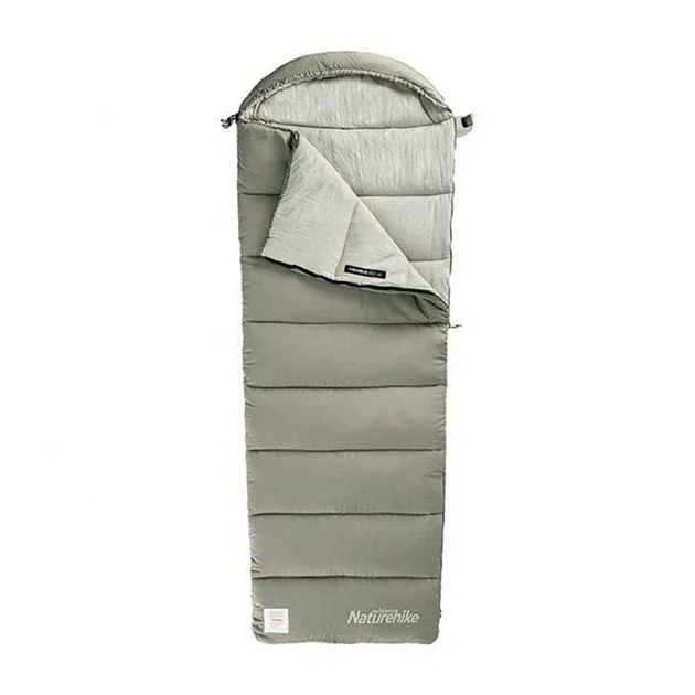 Спальний мішок з каптуром і мішком Naturehike M400 CNK2350WS023 правий. Зелений