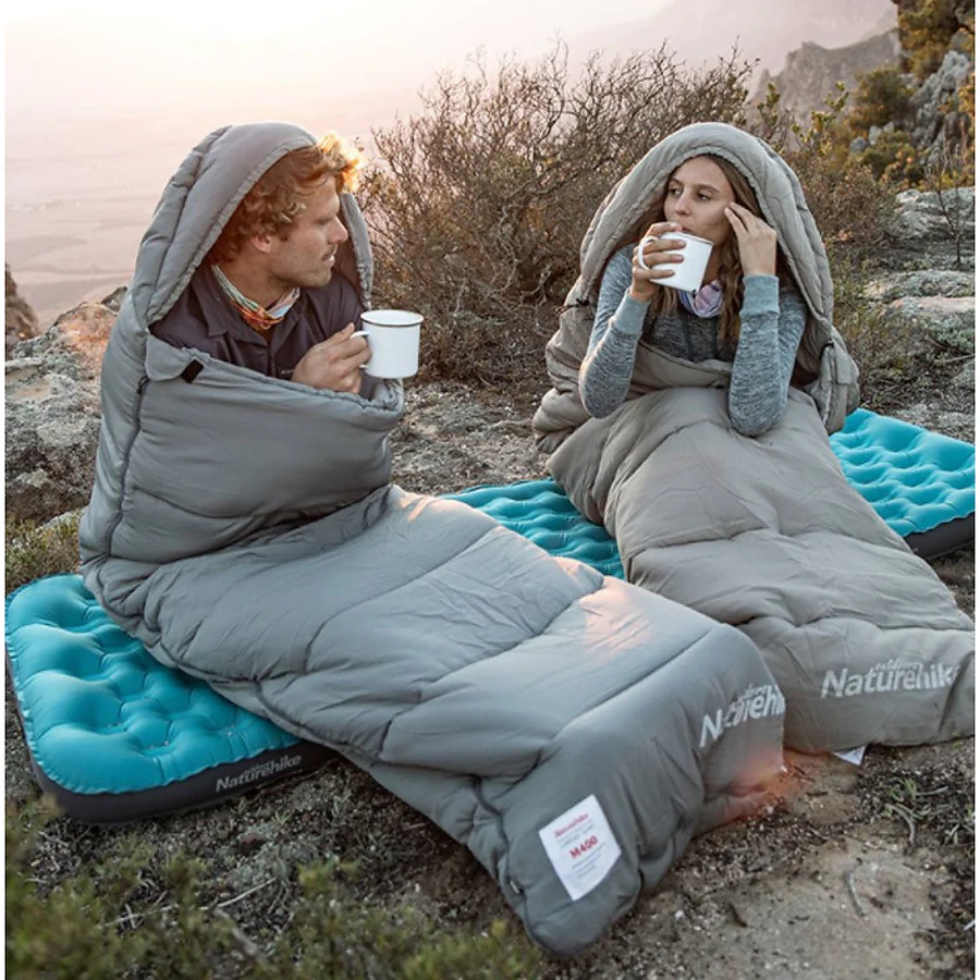 Спальный мешок с мешком для хранения Naturehike M400 CNK2350WS023 правый, Серый