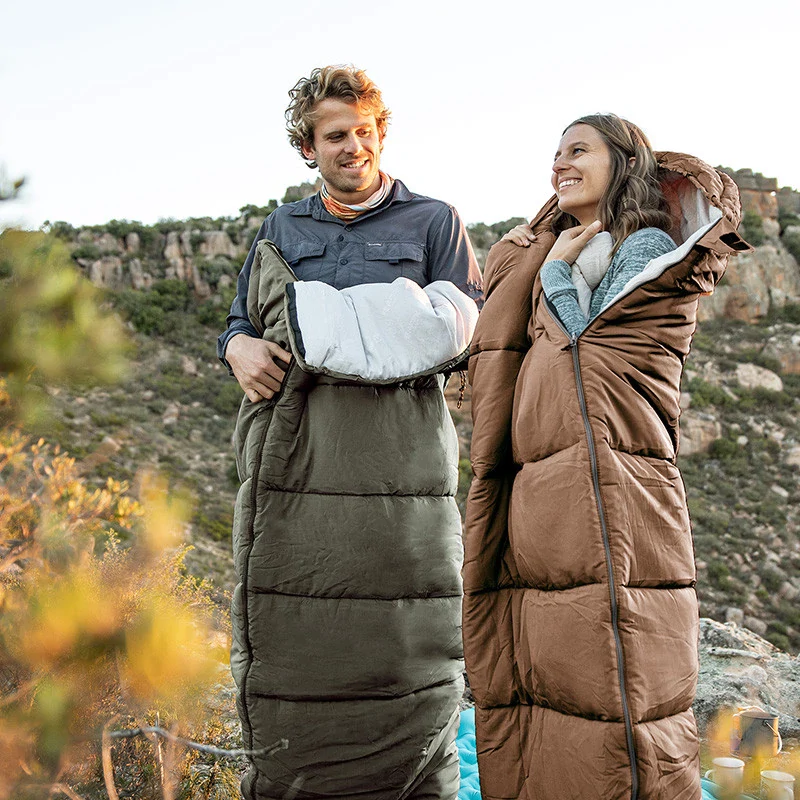 Спальник с капюшоном левый (1°C) Naturehike U350 NH20MSD07. Зеленый