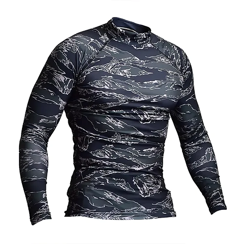 Чоловічий рашгард SPECPROM Black Tiger Stripes Camo