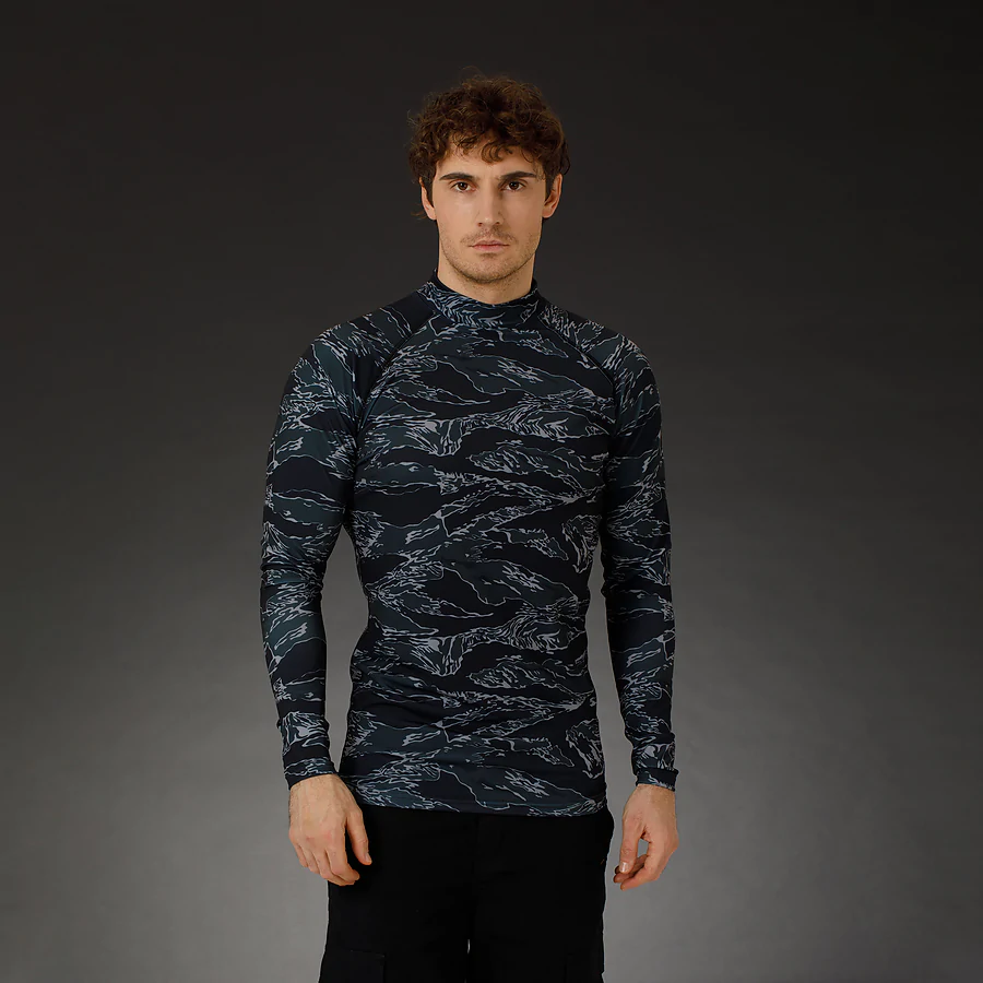 Чоловічий рашгард SPECPROM Black Tiger Stripes Camo