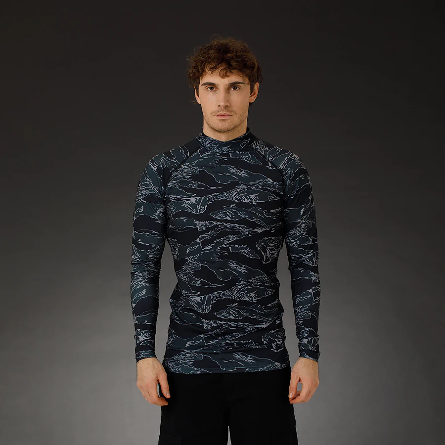 Чоловічий рашгард SPECPROM Black Tiger Stripes Camo