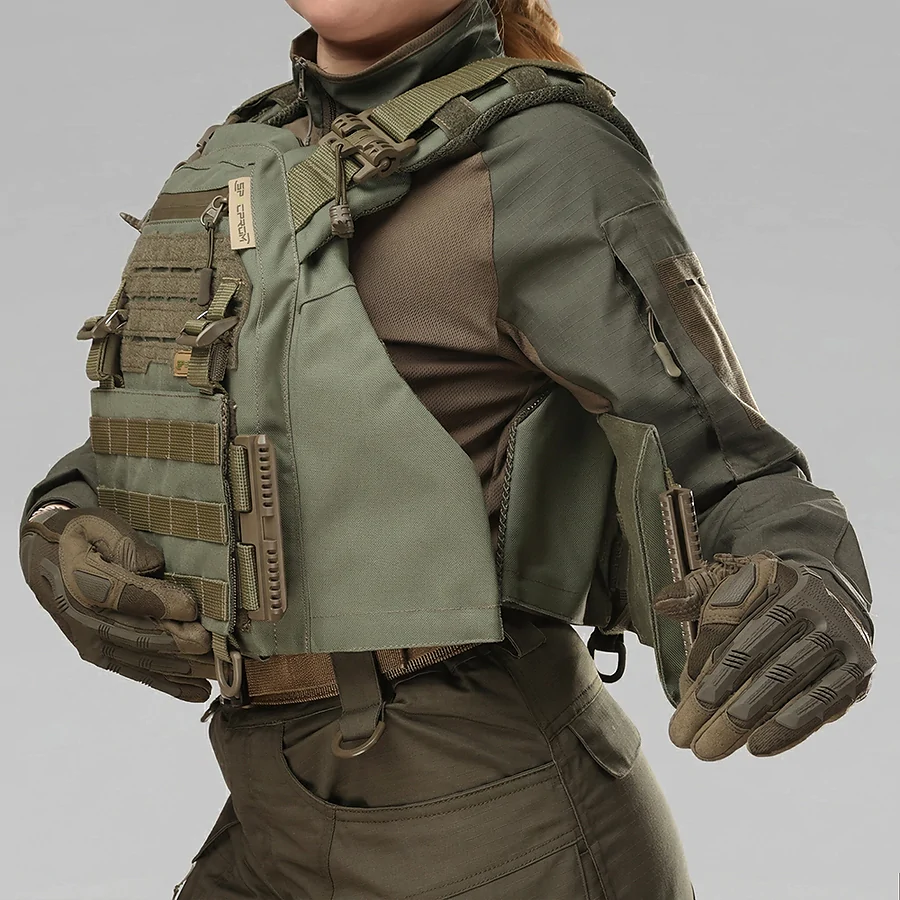 Плитоноска женская Warmor gen.3 FL SPECPROM (for Ladies). Без подсумков. С быстрым боковым и верхним сбросом (без плит). Олива