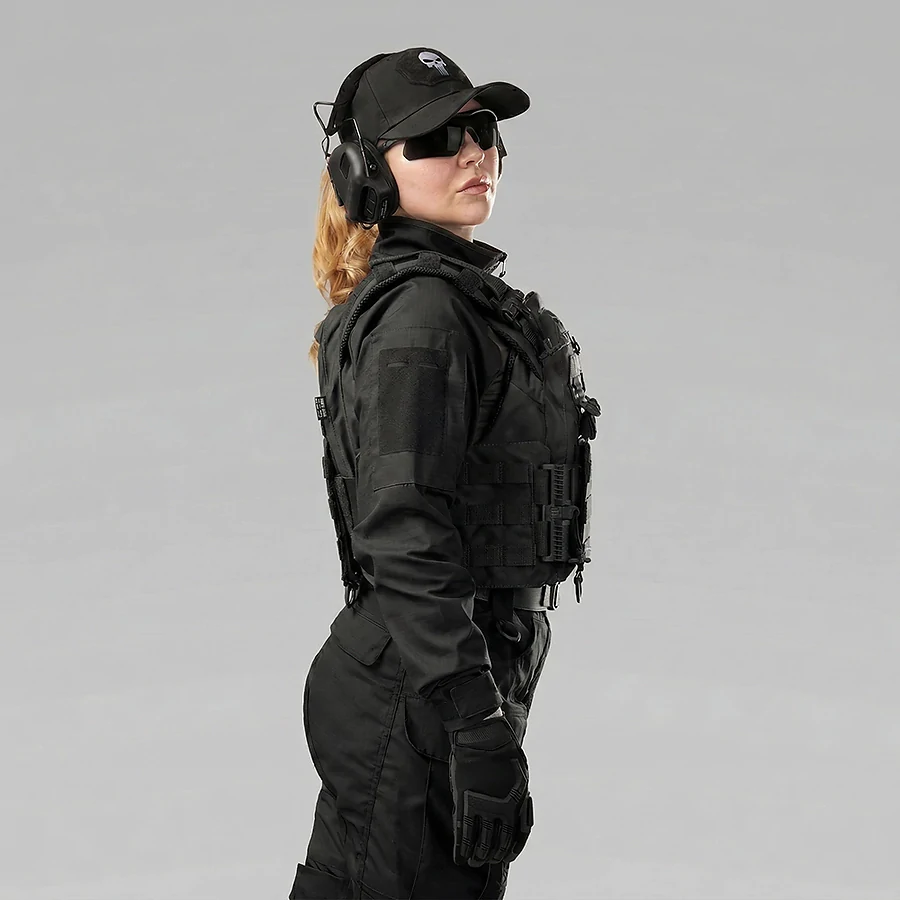 Плитоноска женская Warmor gen.3 FL SPECPROM (for Ladies). Без подсумков. С быстрым боковым и верхним сбросом (без плит). Черный