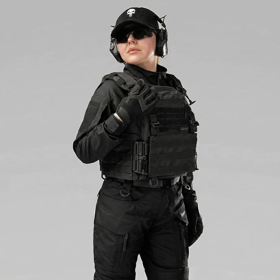 Плитоноска женская Warmor gen.3 FL SPECPROM (for Ladies). Без подсумков. С быстрым боковым и верхним сбросом (без плит). Черный