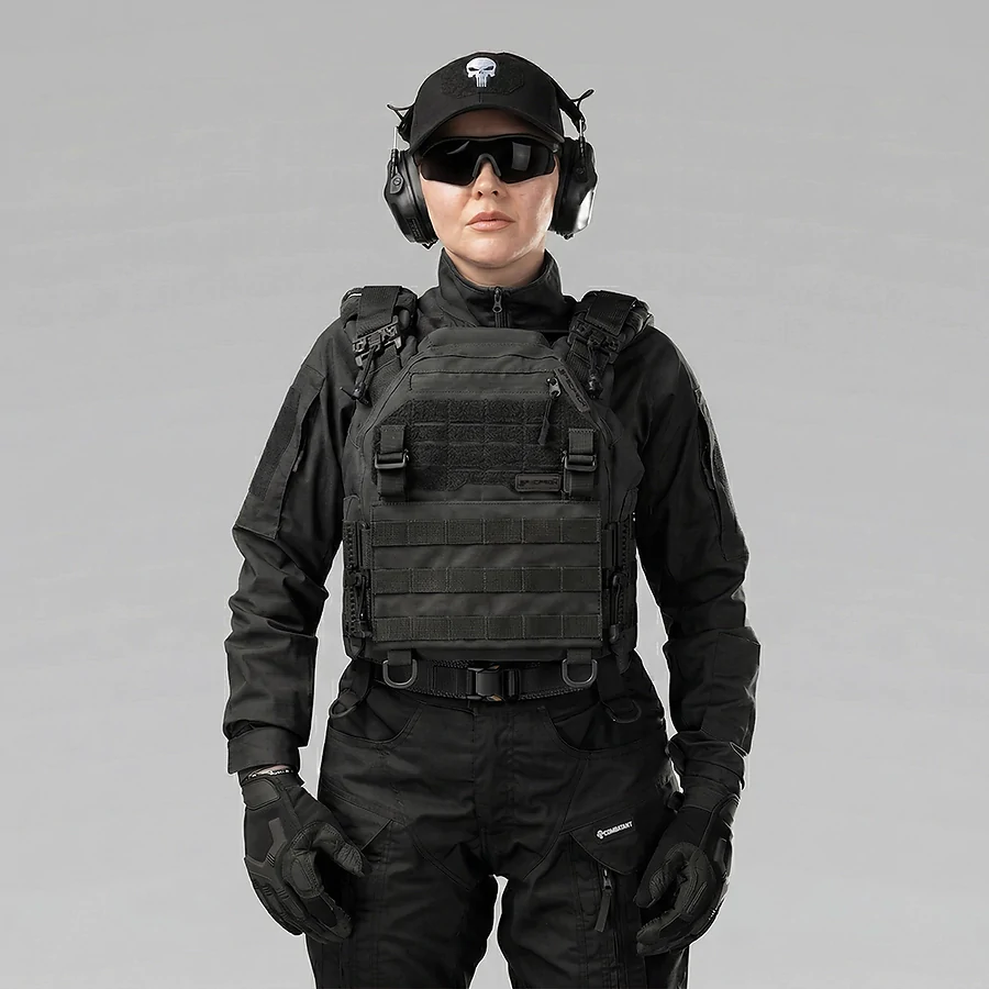 Плитоноска женская Warmor gen.3 FL SPECPROM (for Ladies). Без подсумков. С быстрым боковым и верхним сбросом (без плит). Черный