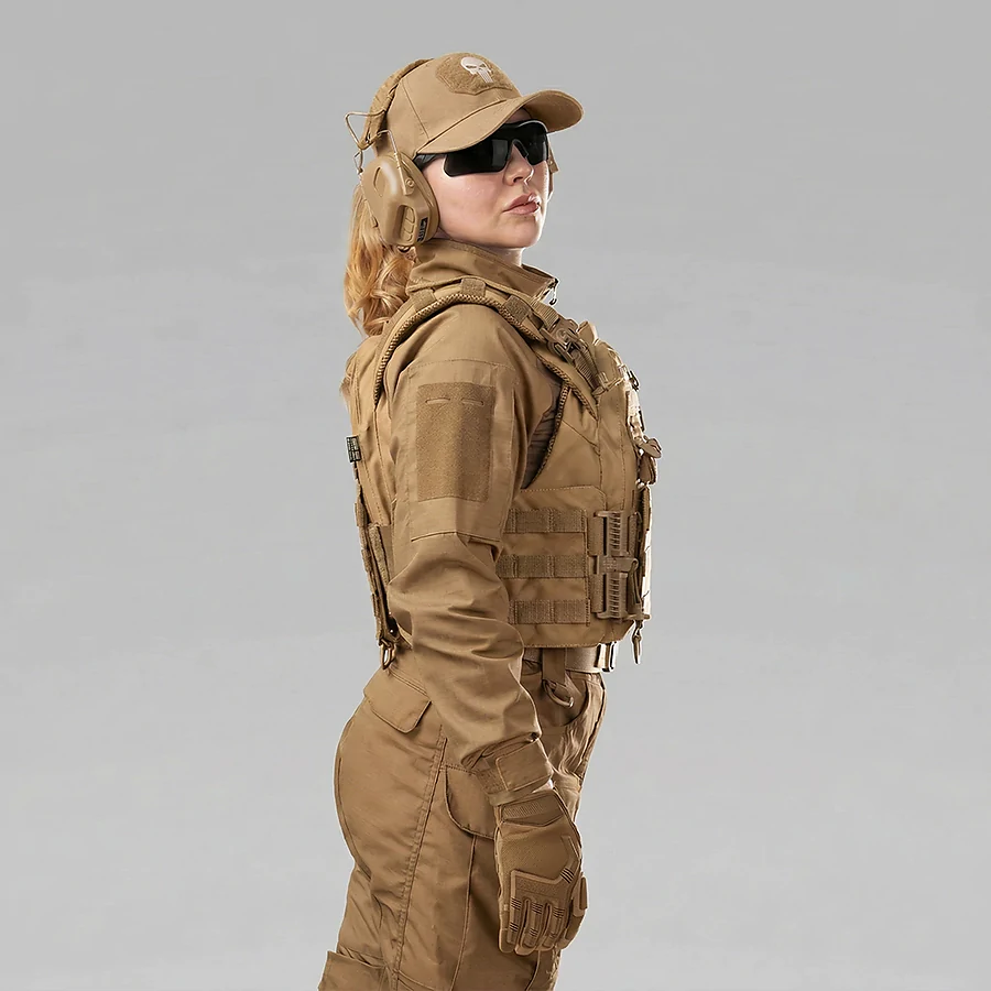 Плитоноска женская Warmor gen.3 FL SPECPROM (for Ladies). Без подсумков. С быстрым боковым и верхним сбросом (без плит). Койот