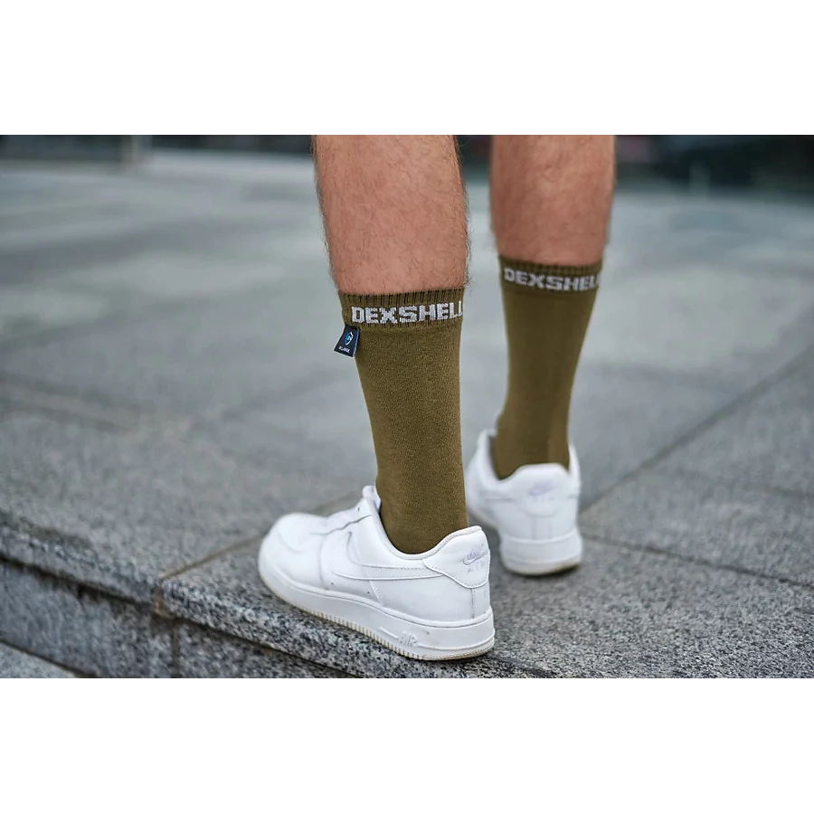 Водонепроницаемые носки Dexshell Ultra Thin Crew OG. Хаки