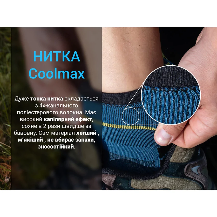 Водонепроникні шкарпетки Dexshell Running Lite 2.0. Темно-блакитні