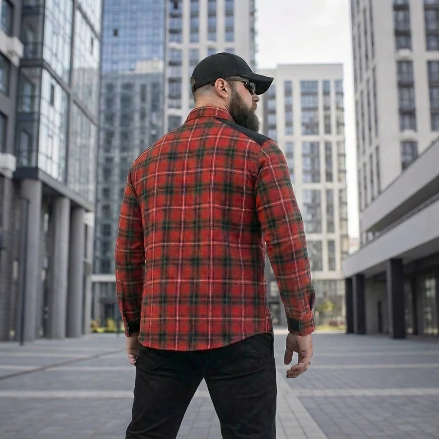 Рубашка в клетку Combatant Blackwater Field Shirt Core. Красный