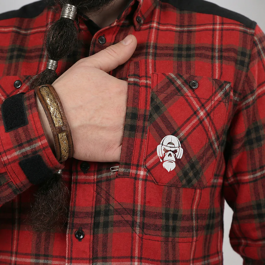 Рубашка в клетку Combatant Blackwater Field Shirt Core. Красный