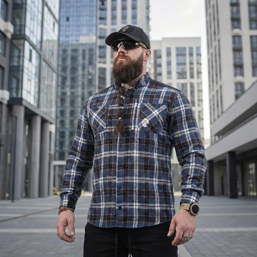 Сорочка в клітинку Combatant Blackwater Field Shirt Core. Синій