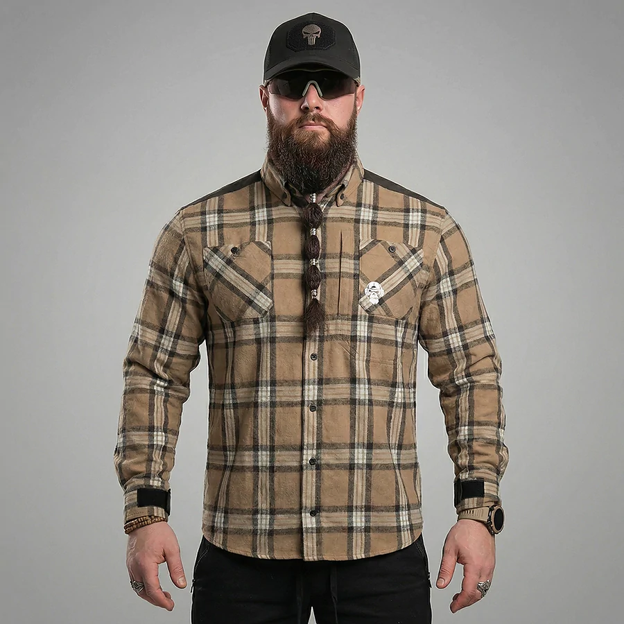 Сорочка в клітинку Combatant Blackwater Field Shirt Core. Бежевий