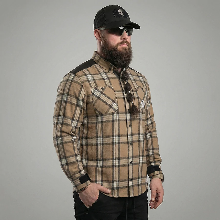 Сорочка в клітинку Combatant Blackwater Field Shirt Core. Бежевий