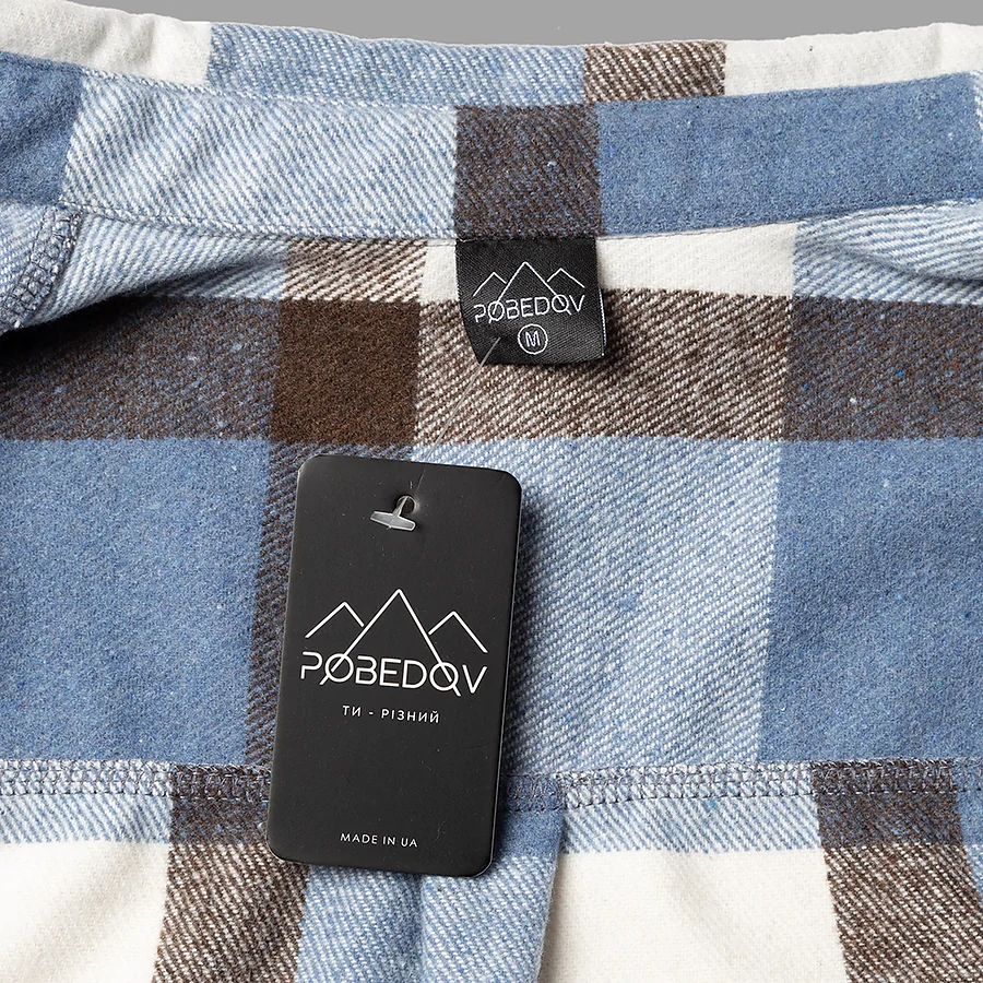 Сорочка в клітинку Pobedov Tartan, синьо-чорний