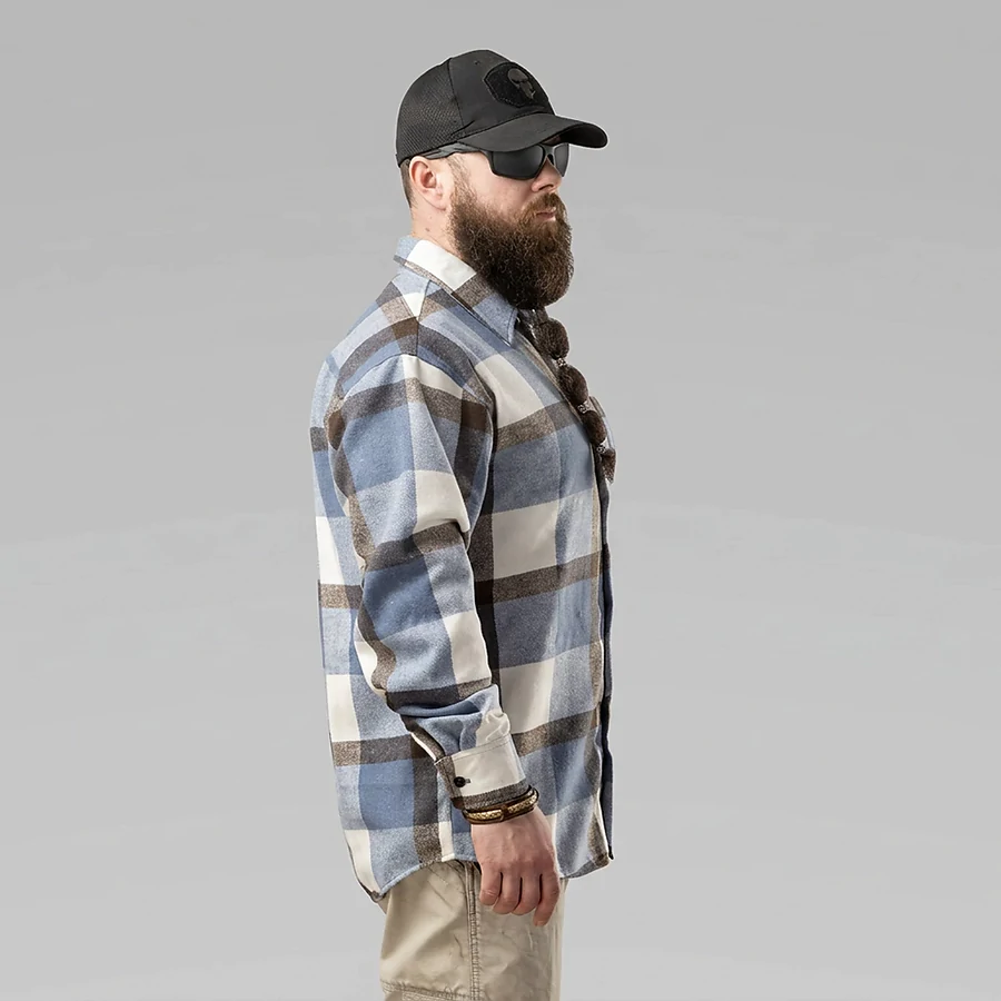 Сорочка в клітинку Pobedov Tartan, синьо-чорний
