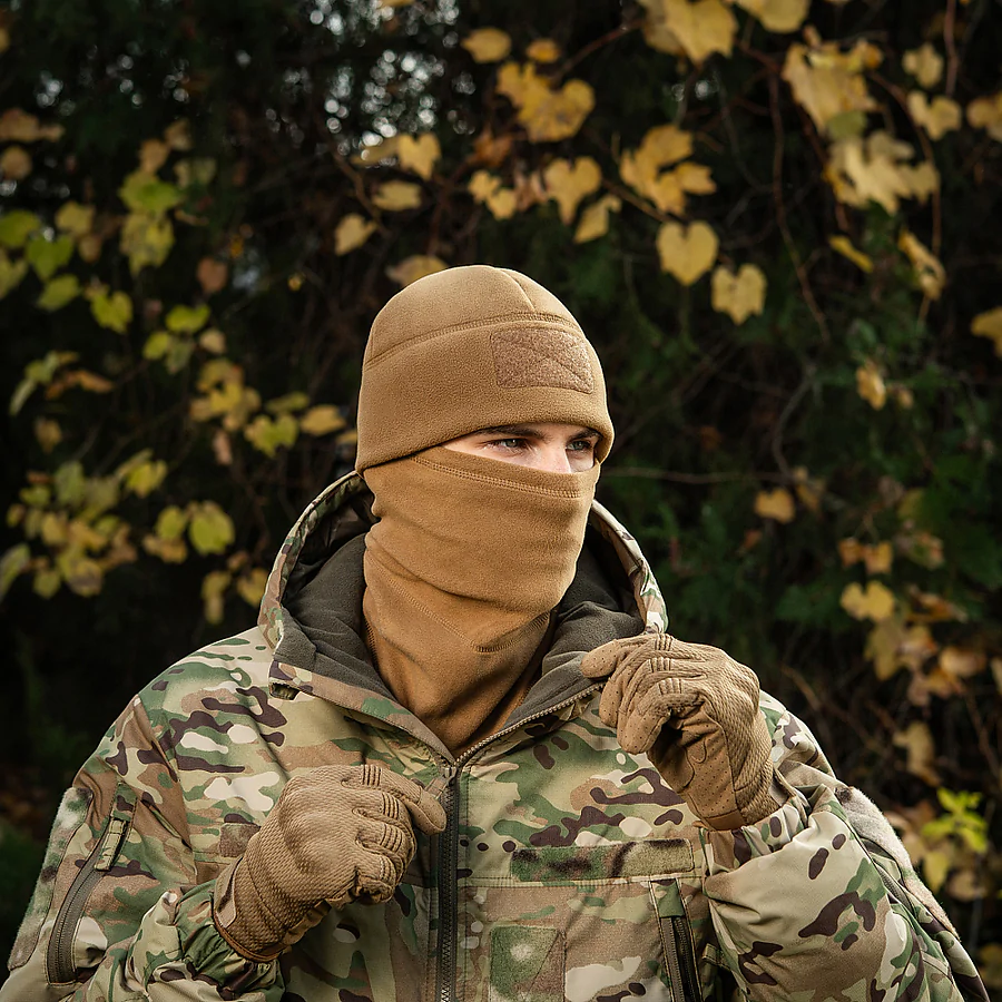 Шапка флисовая M-Tac Watch Cap Elite с Velcro, Койот