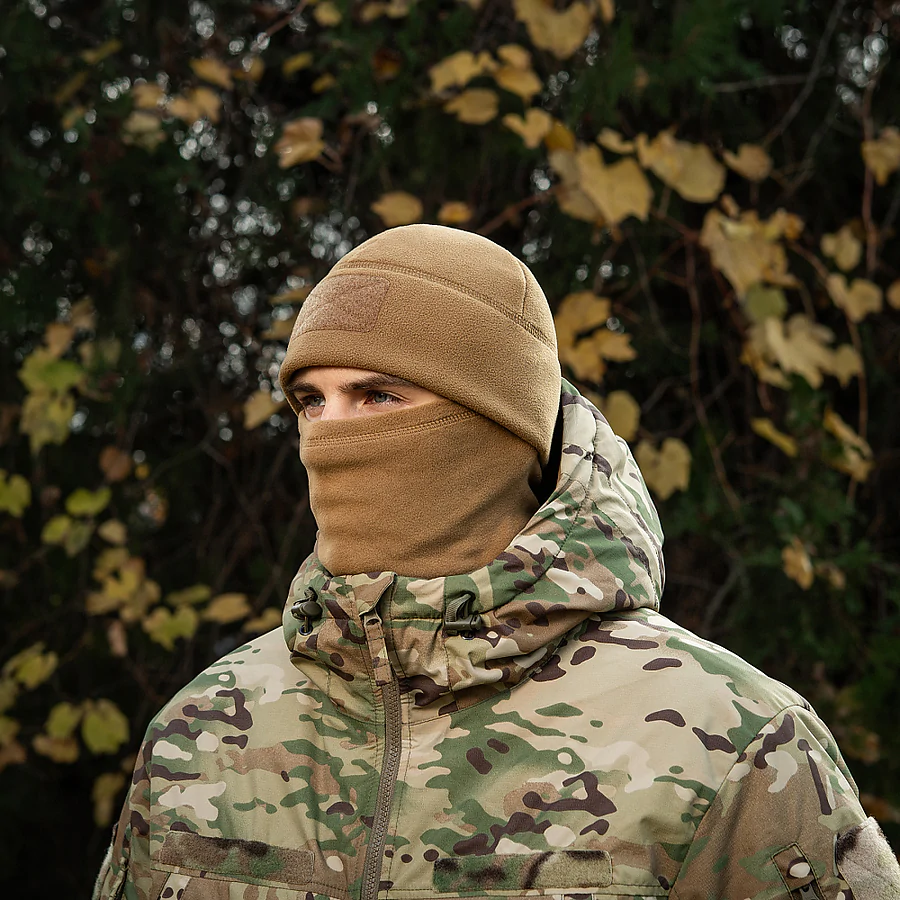 Шапка флисовая M-Tac Watch Cap Elite с Velcro, Койот