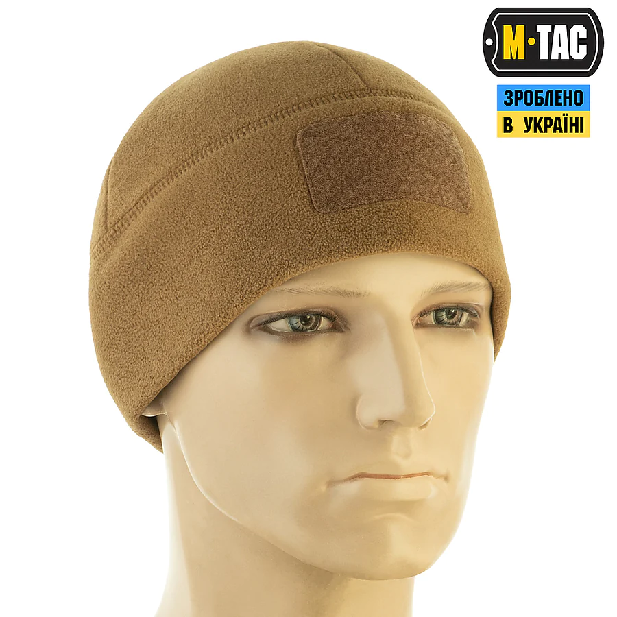 Шапка флисовая M-Tac Watch Cap Elite с Velcro, Койот
