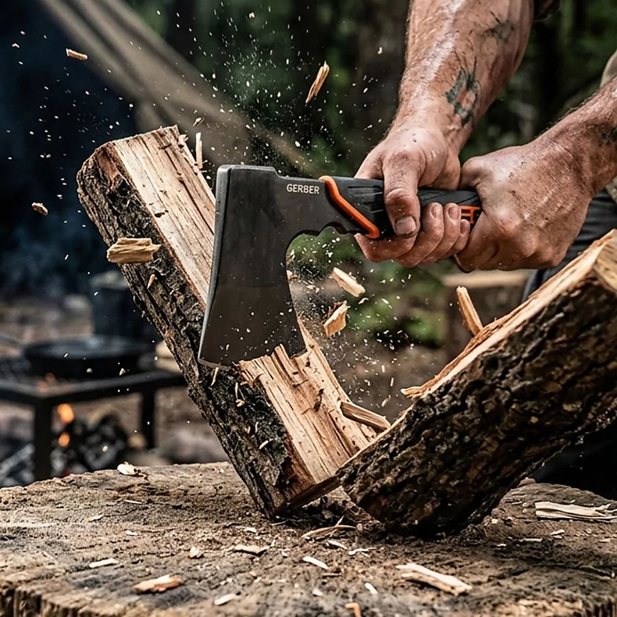 Тактический топор Gerber A-290. Черно-оранжевый