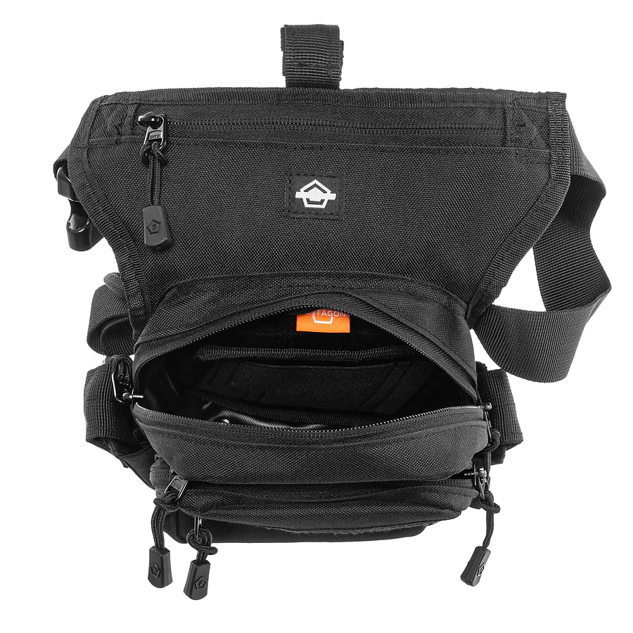 Сумка оружейная на бедро Pentagon Max-S 2.0 Gun Thigh Pouch 3,7 л, Черный