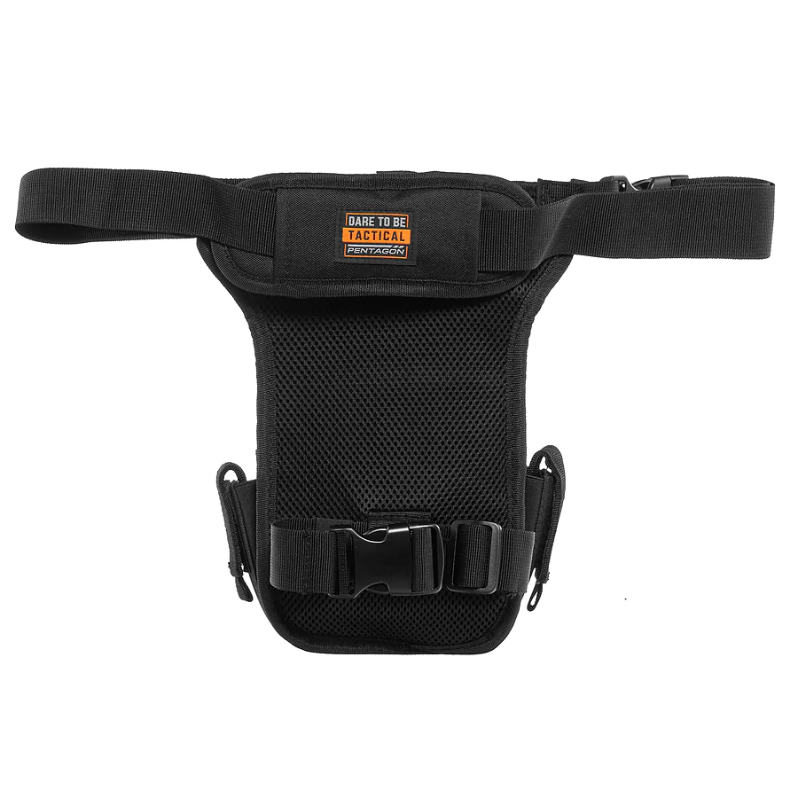 Сумка оружейная на бедро Pentagon Max-S 2.0 Gun Thigh Pouch 3,7 л, Черный