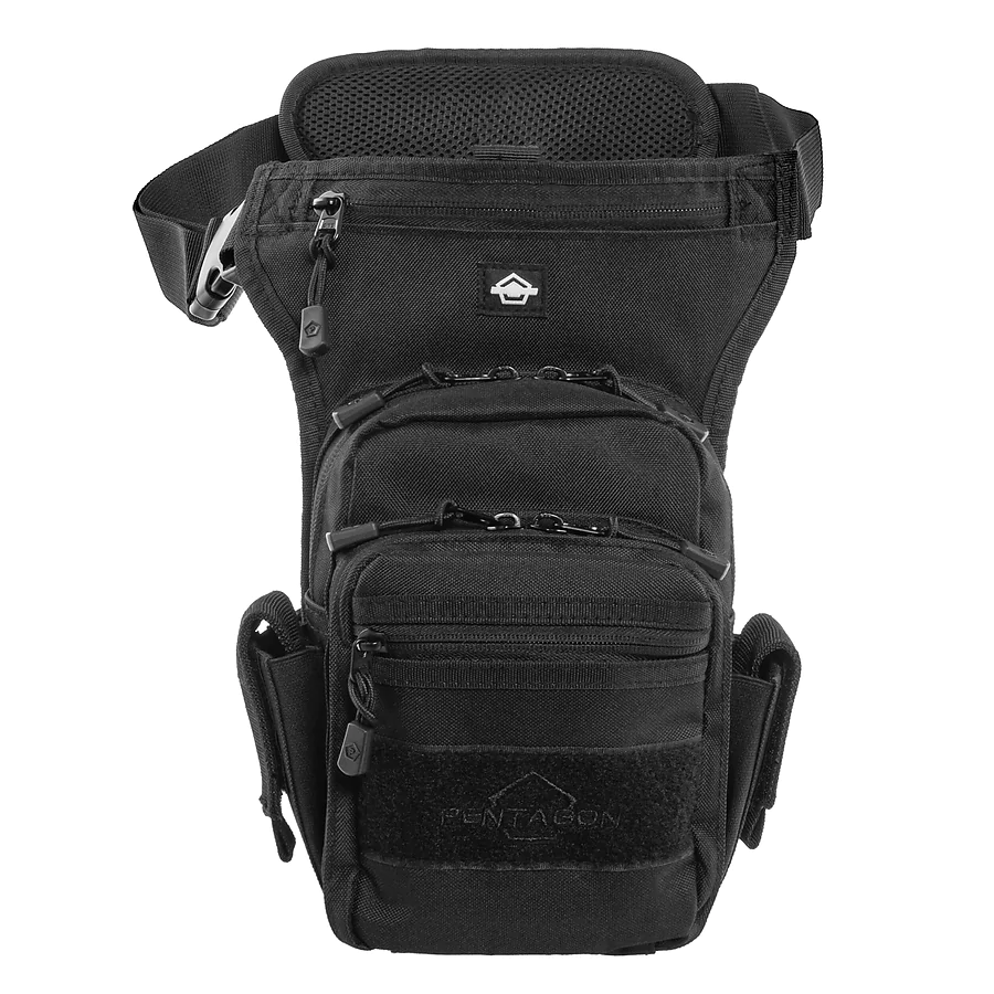 Сумка оружейная на бедро Pentagon Max-S 2.0 Gun Thigh Pouch 3,7 л, Черный