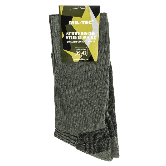 Носки трекинговые Mil-Tec Swedish Boot Socks, Олива