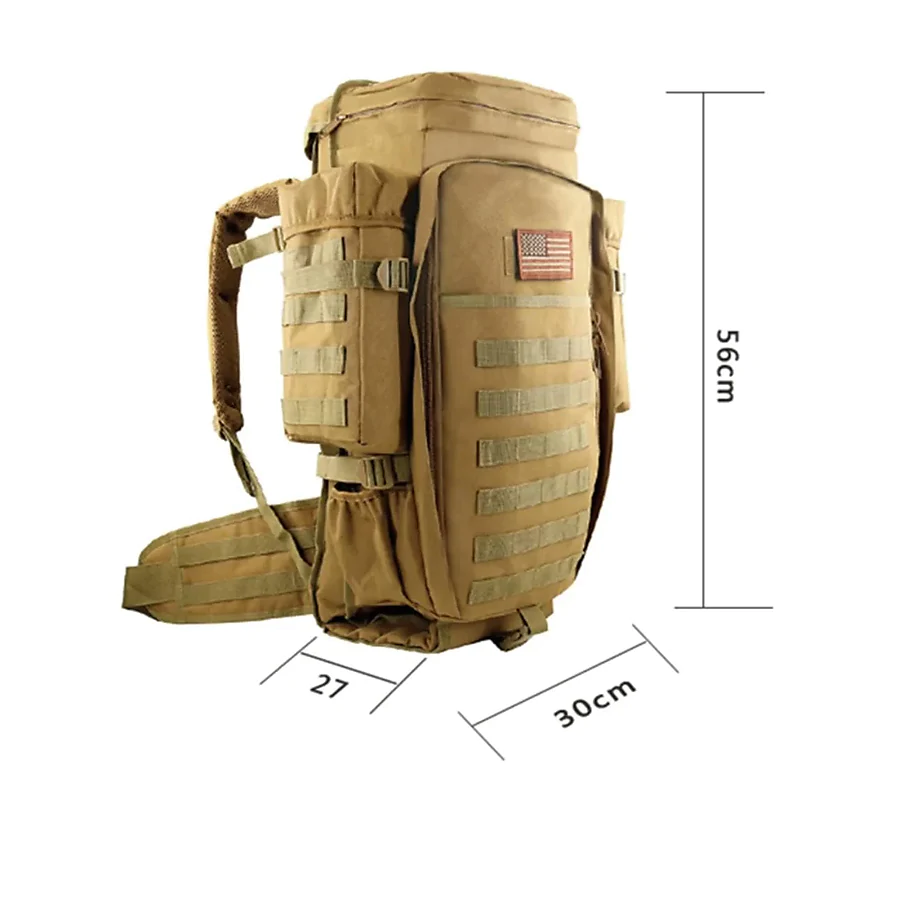 Рюкзак тактический с отделением для оружия 9.11 Tactical 60л, Койот