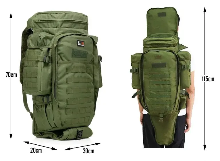 Рюкзак тактический с отделением для оружия 9.11 Tactical 60л, Олива