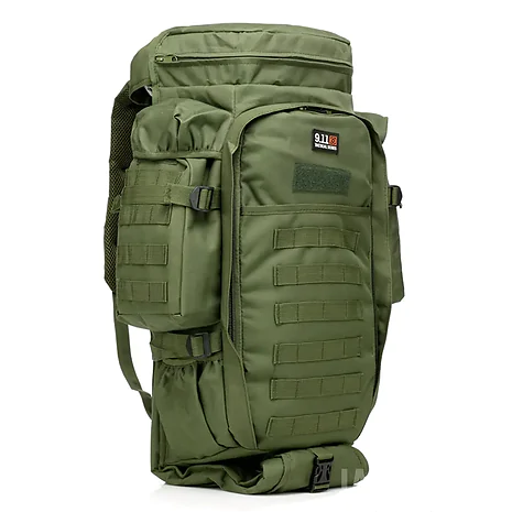 Рюкзак тактичний з відділенням для зброї 9.11 Tactical 60л, Олива