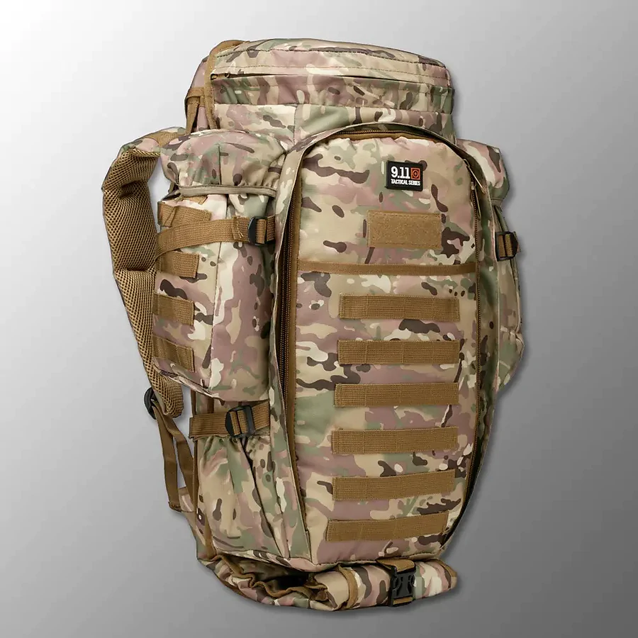 Рюкзак тактичний з відділенням для зброї 9.11 Tactical 60л, Мультикам