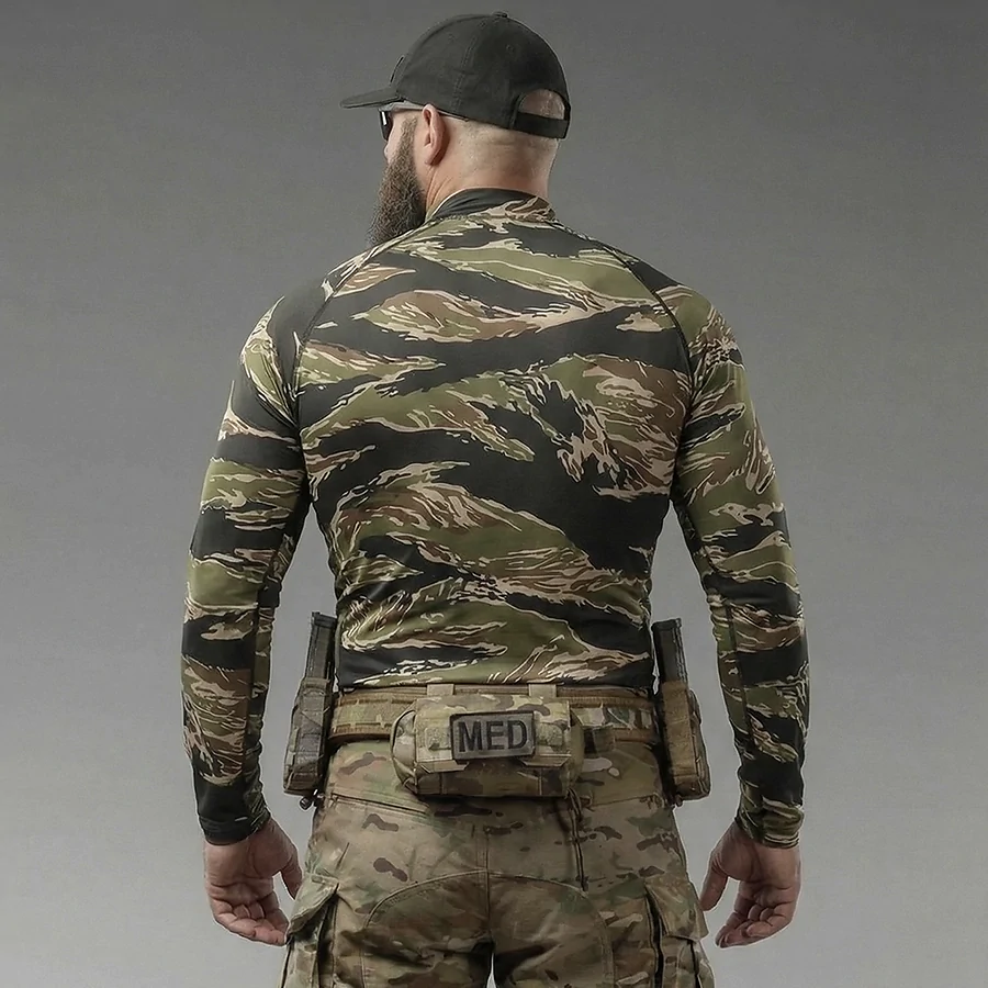Лонгслив Combatant Tiger. Зеленый