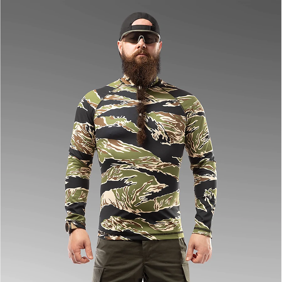 Лонгслив Combatant Tiger. Зеленый