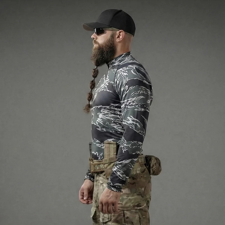 Лонгслив Combatant Tiger. Синий