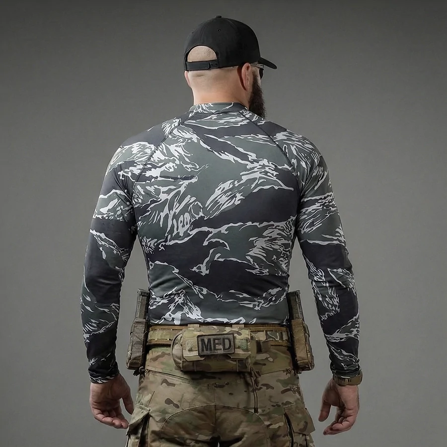 Лонгслив Combatant Tiger. Синий