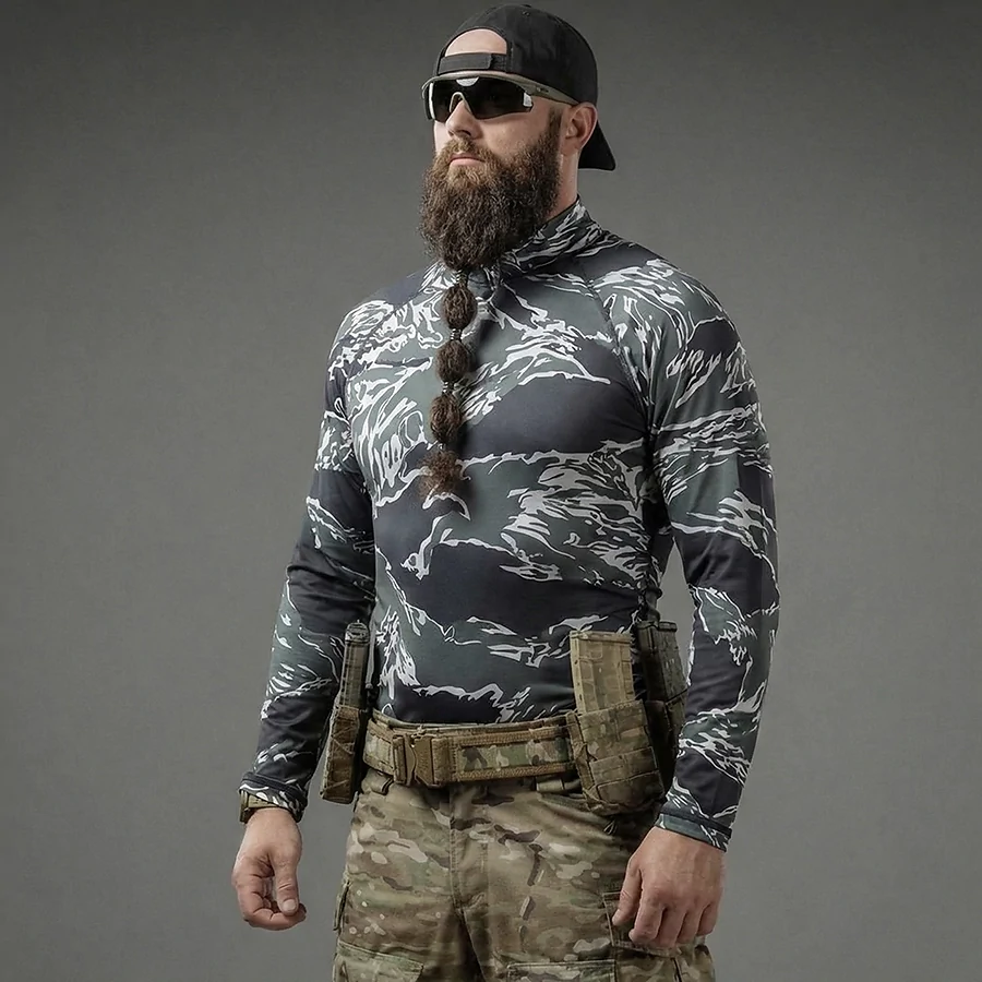Лонгслив Combatant Tiger. Синий