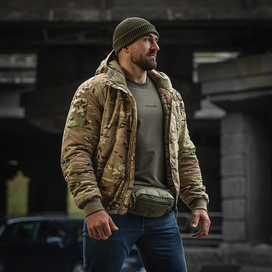 Куртка зимова M-Tac MA-1 Hooded Military Primaloft. Мультикам