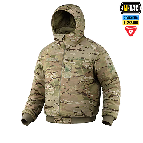 Куртка зимняя M-Tac MA-1 Hooded Military Primaloft. Мультикам