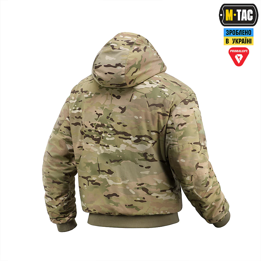 Куртка зимова M-Tac MA-1 Hooded Military Primaloft. Мультикам