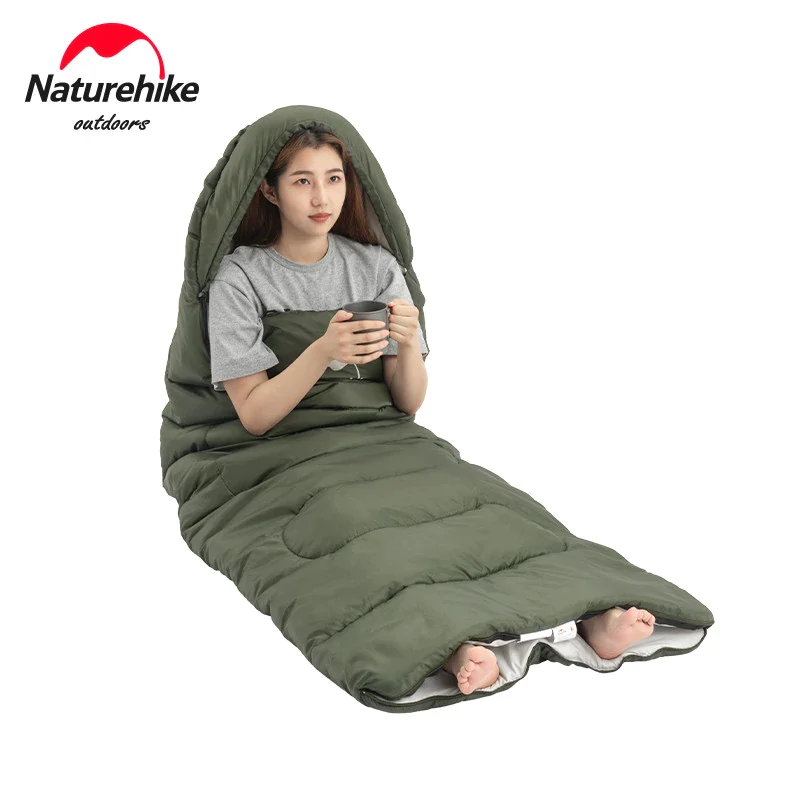 Спальний мішок Naturehike Y150L NH21MSD08 правий. Темно-зелений
