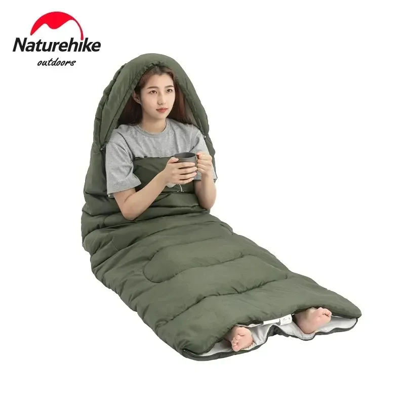 Спальный мешок Naturehike Y150L NH21MSD08 левый. Темно-зеленый