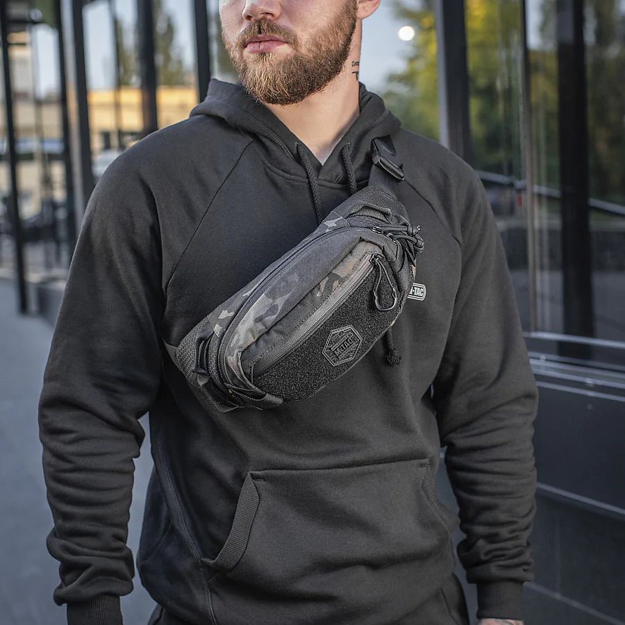 Поясная сумка M-TAC  Waist Bag Elite Hex. Мультикам-черный